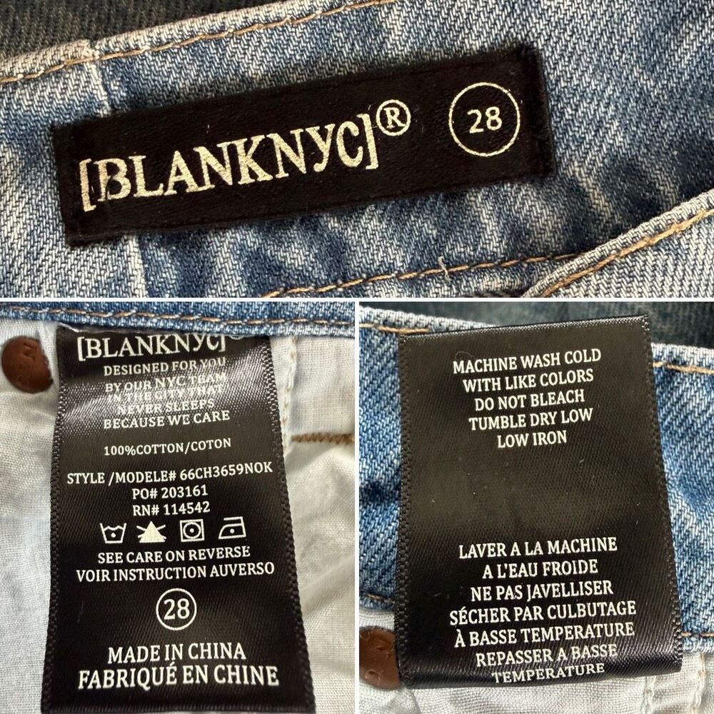 BLANKNYC “In Your Face” High Waist Barrel Leg Carpenter Jeans Light Wash Size 28 - Picture 11 of 12